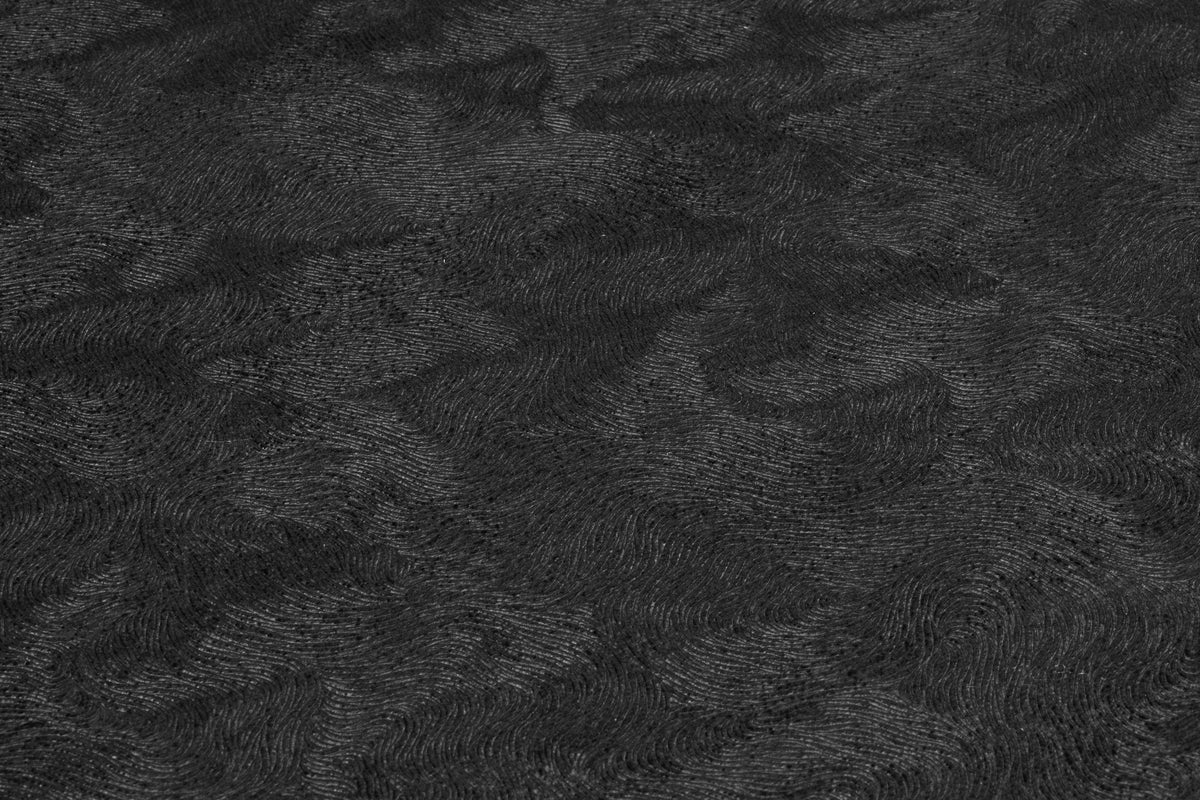 Abstract Italian Textured Chenille - Black