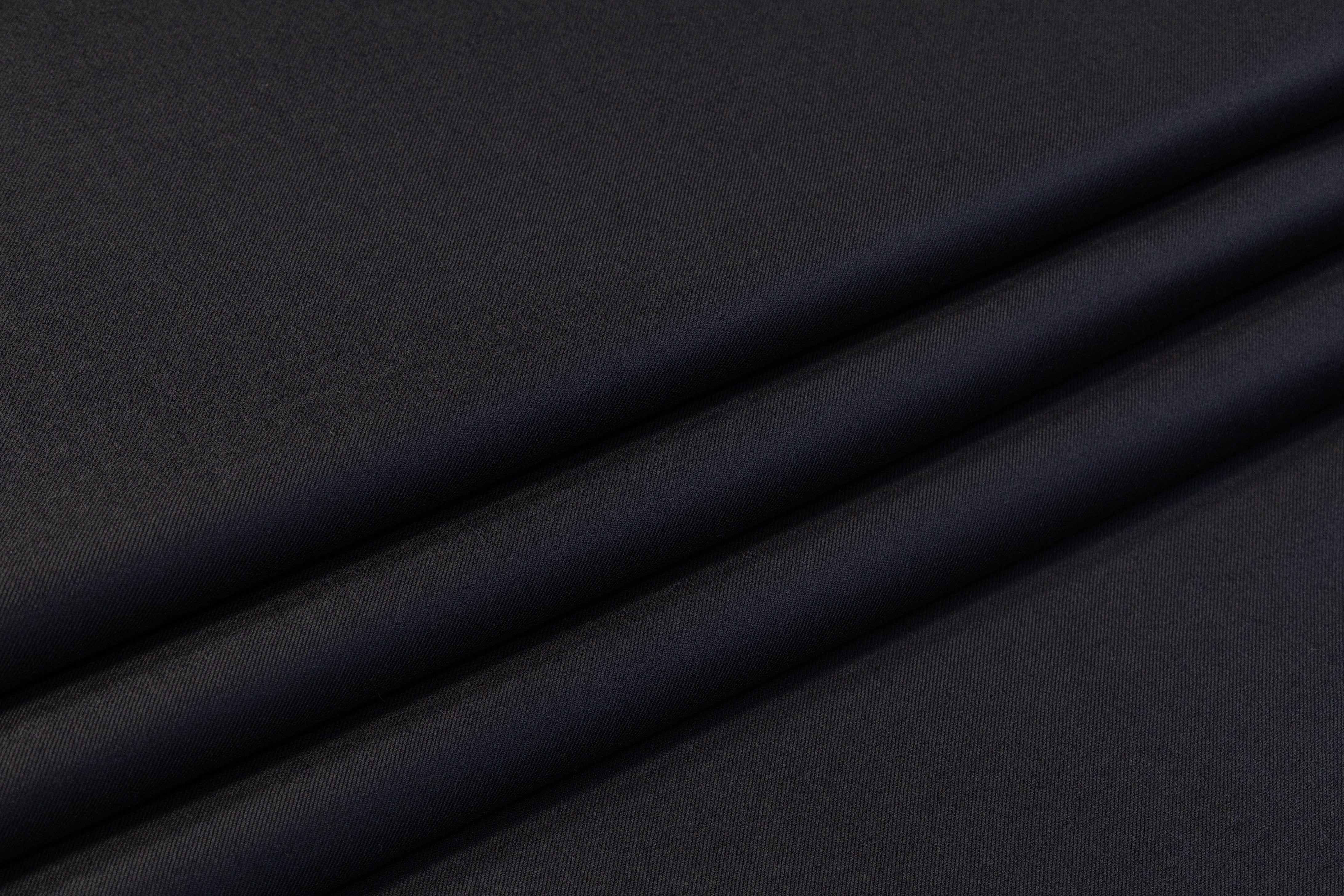 Italian Wool Stretch Suiting - Black
