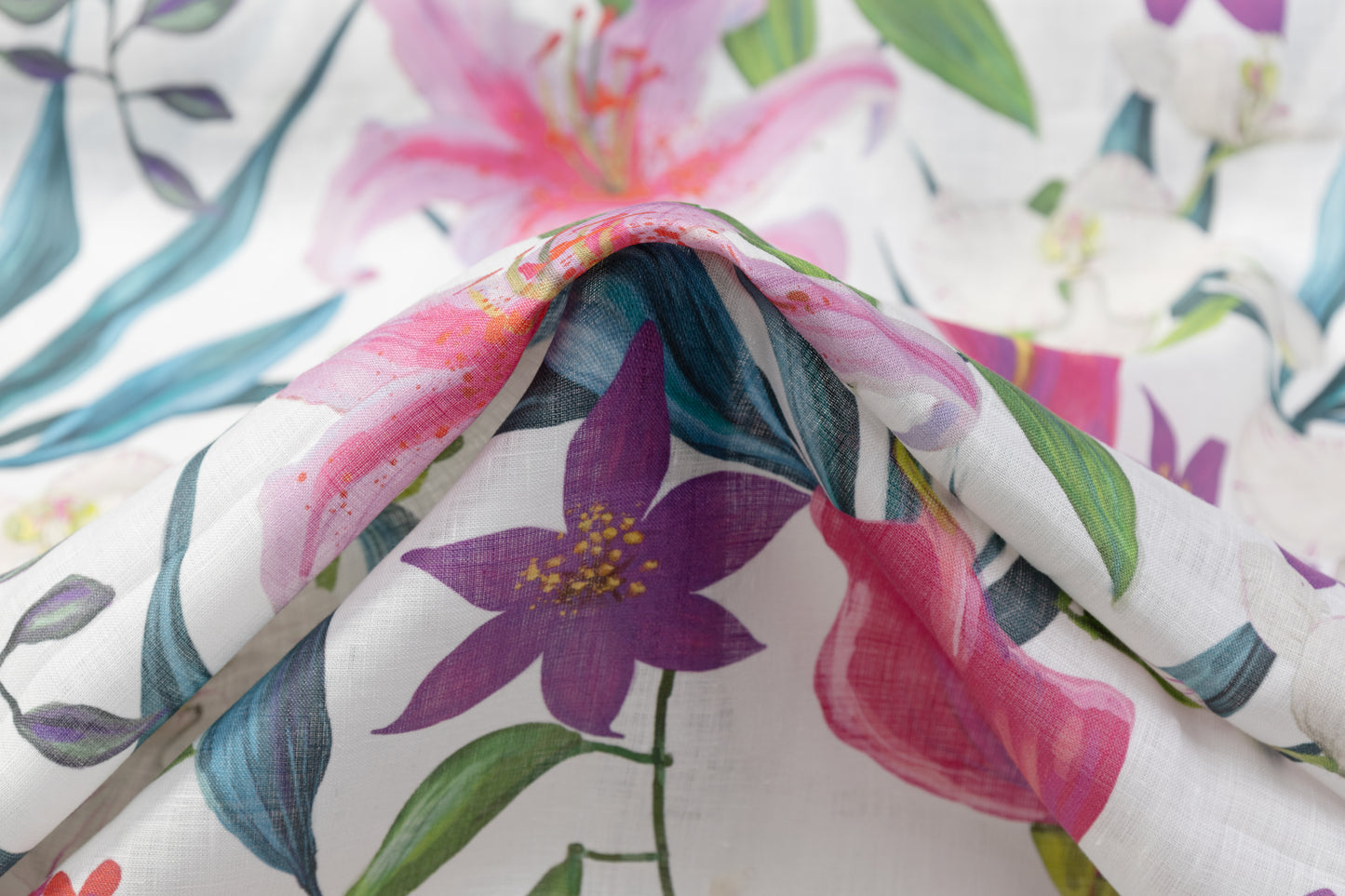 Floral Italian Linen - Multicolor