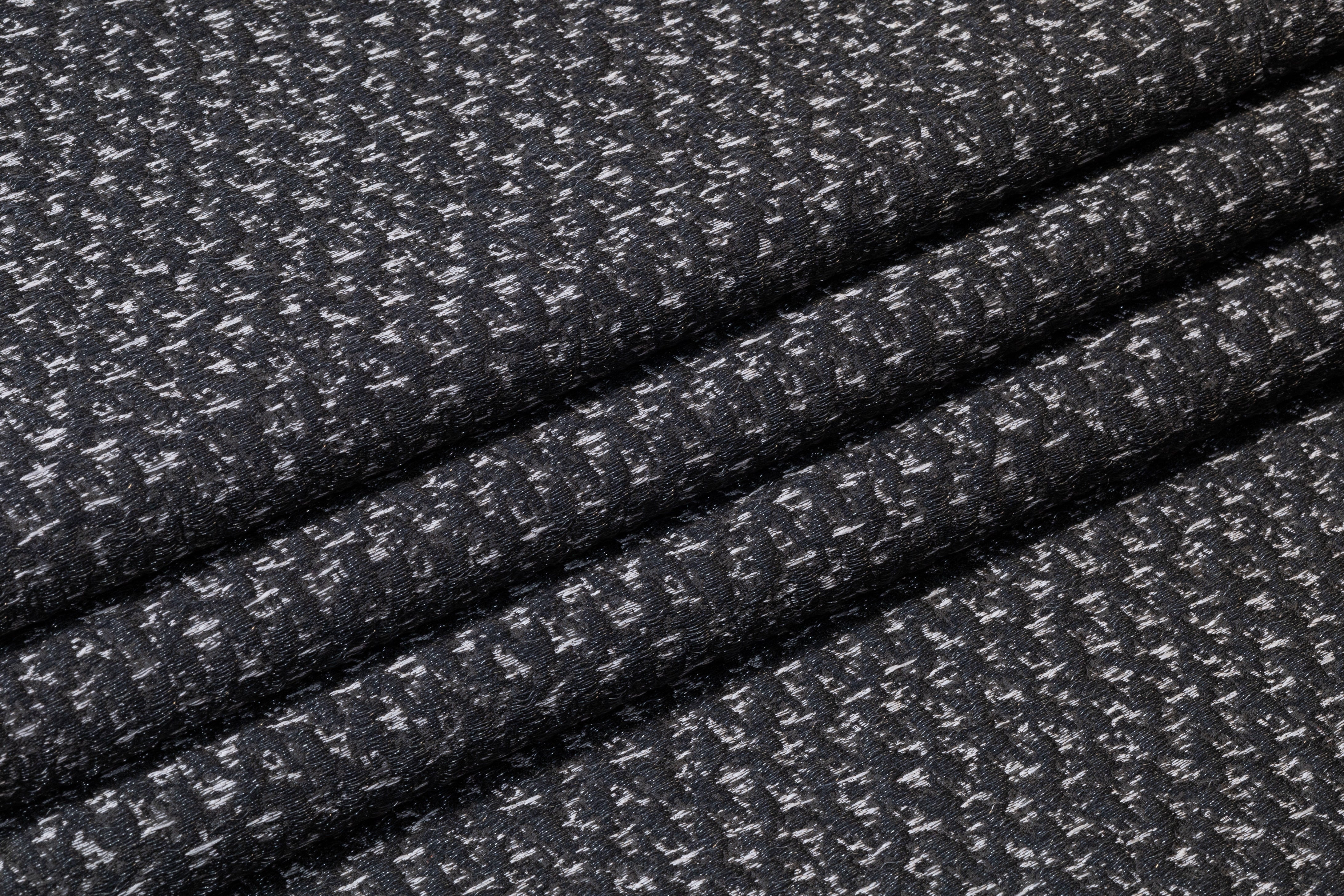Textured Italian Brocade - Charcoal Gray