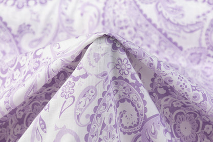 Paisley Printed Italian Linen - Lavender
