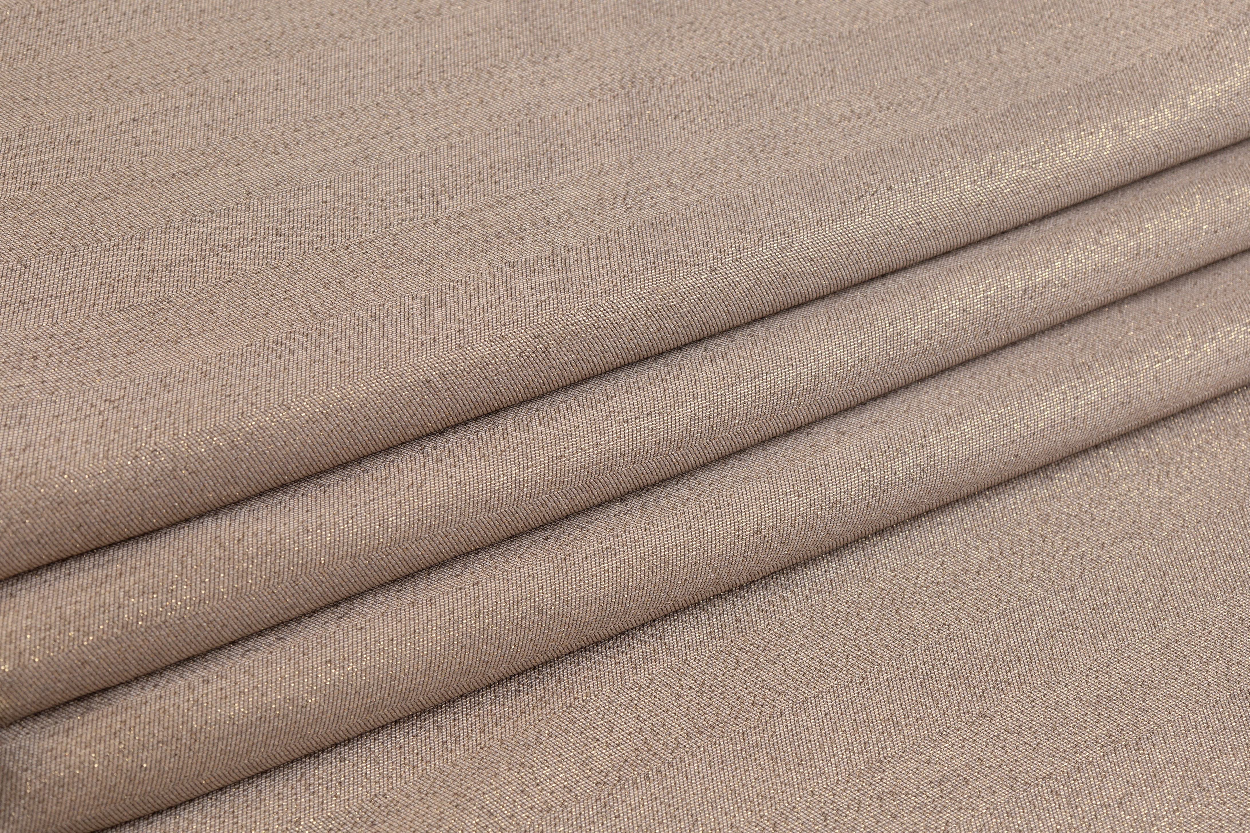 Italian Silk Wool Lamé - Champagne Gold