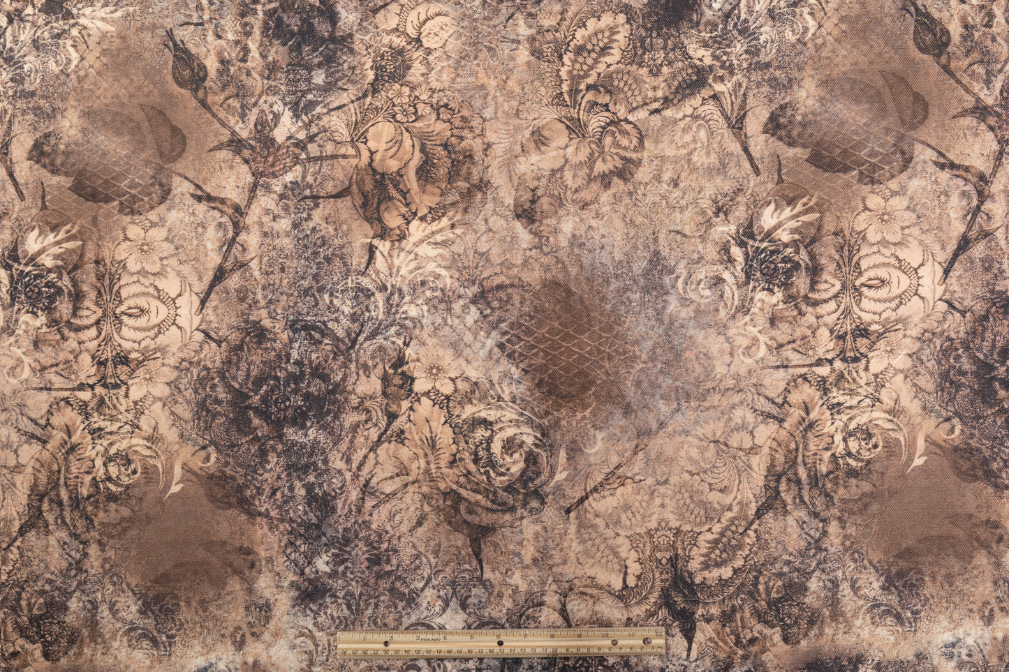 Printed Italian Wool Twill - Brown