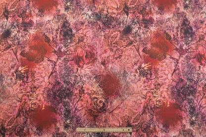 Printed Italian Wool Twill - Rose Pink