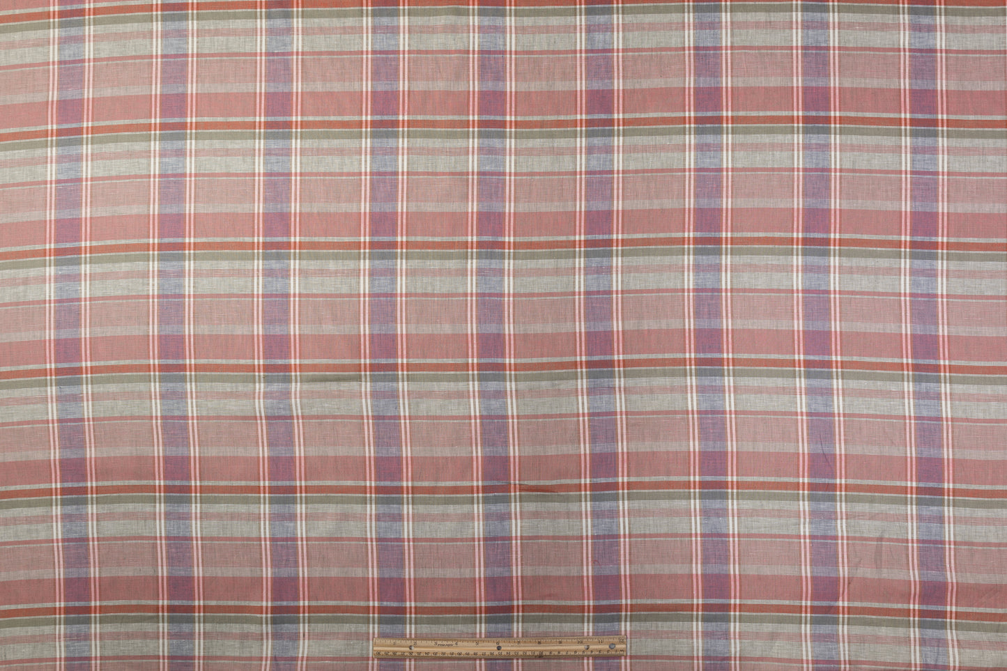 Plaid Italian Linen - Pink