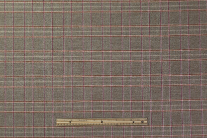 Carnet - Checked Italian Wool Suiting - Brown / Red / Pink