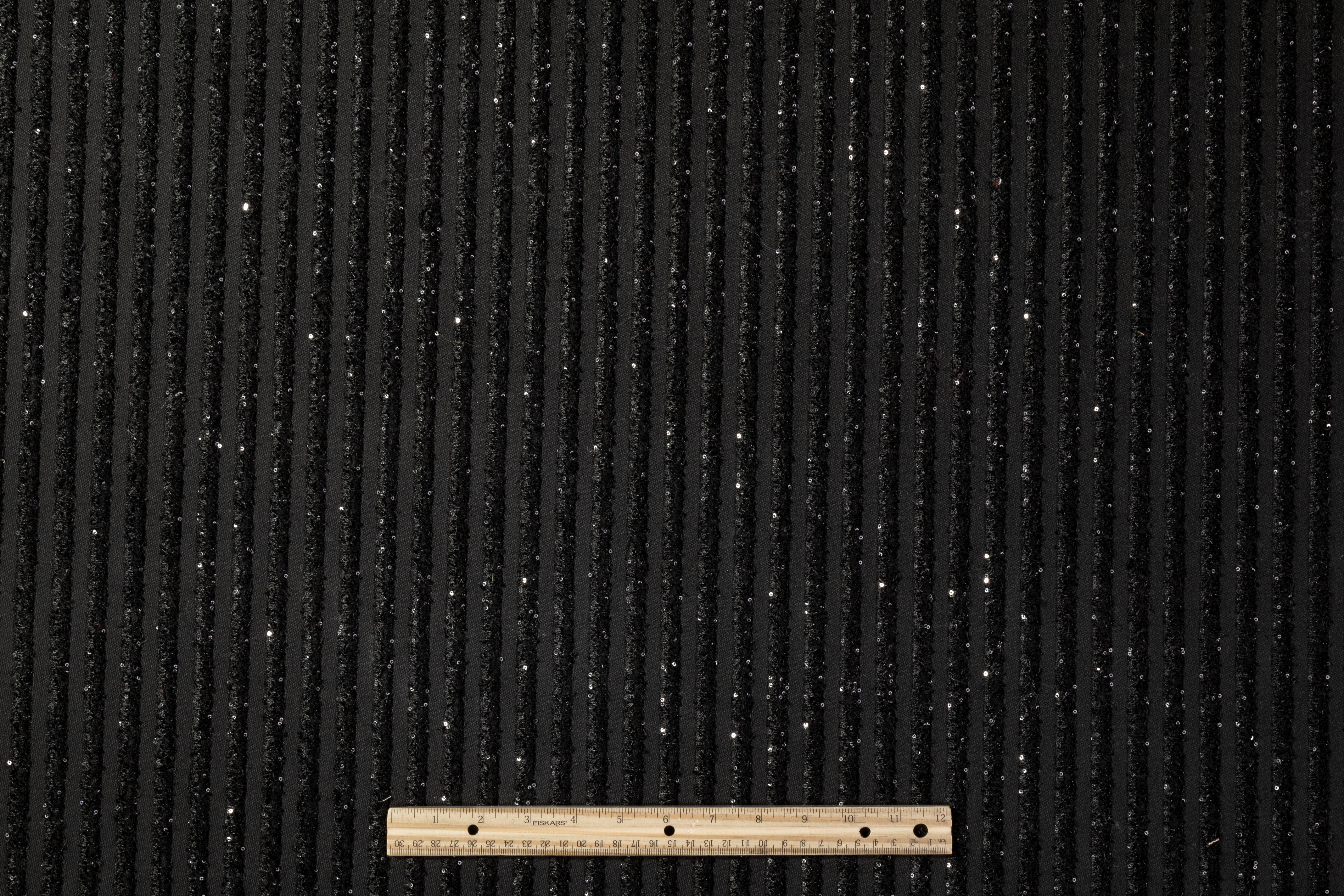 Piacenza - Embroidered Italian Wool - Black