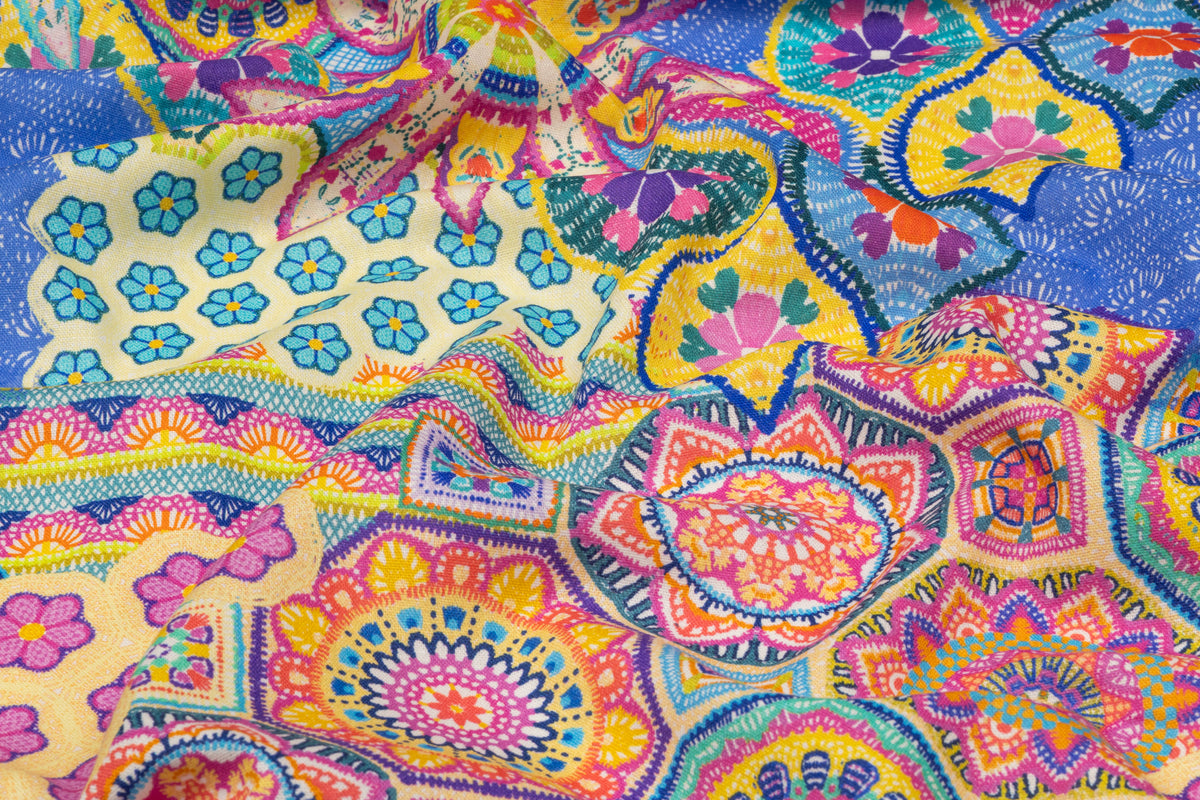 Bohemian Italian Viscose Linen Blend - Multicolor