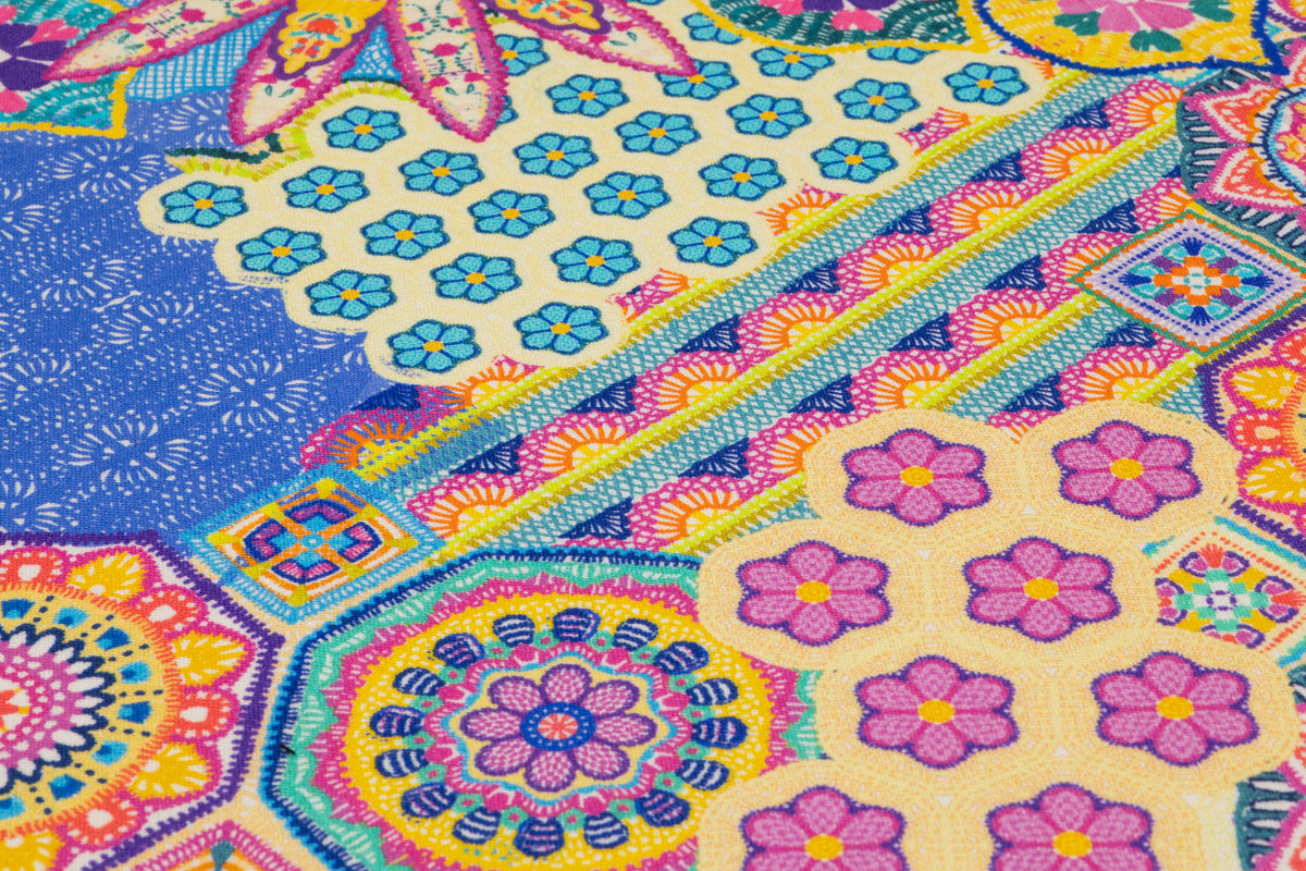 Bohemian Italian Viscose Linen Blend - Multicolor