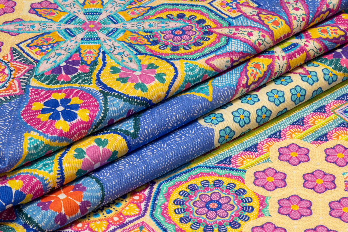 Bohemian Italian Viscose Linen Blend - Multicolor