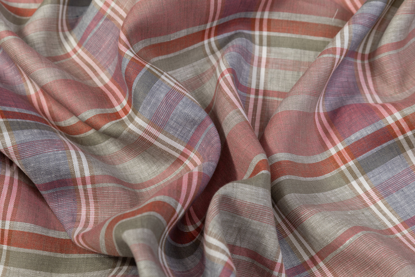 Plaid Italian Linen - Pink