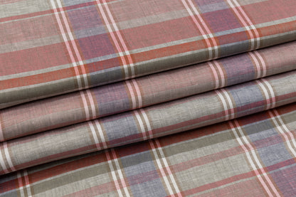 Plaid Italian Linen - Pink