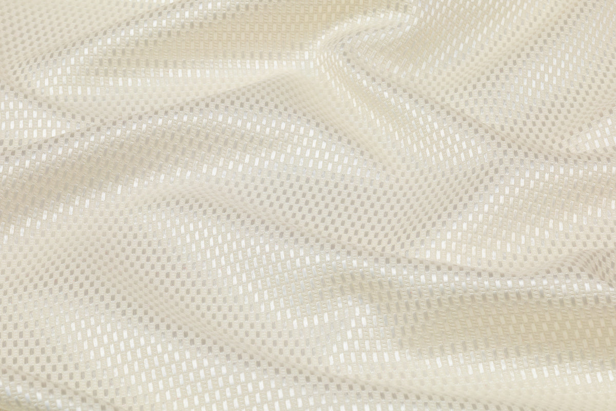 Textured Italian Silk and Wool Brocade - Ivory