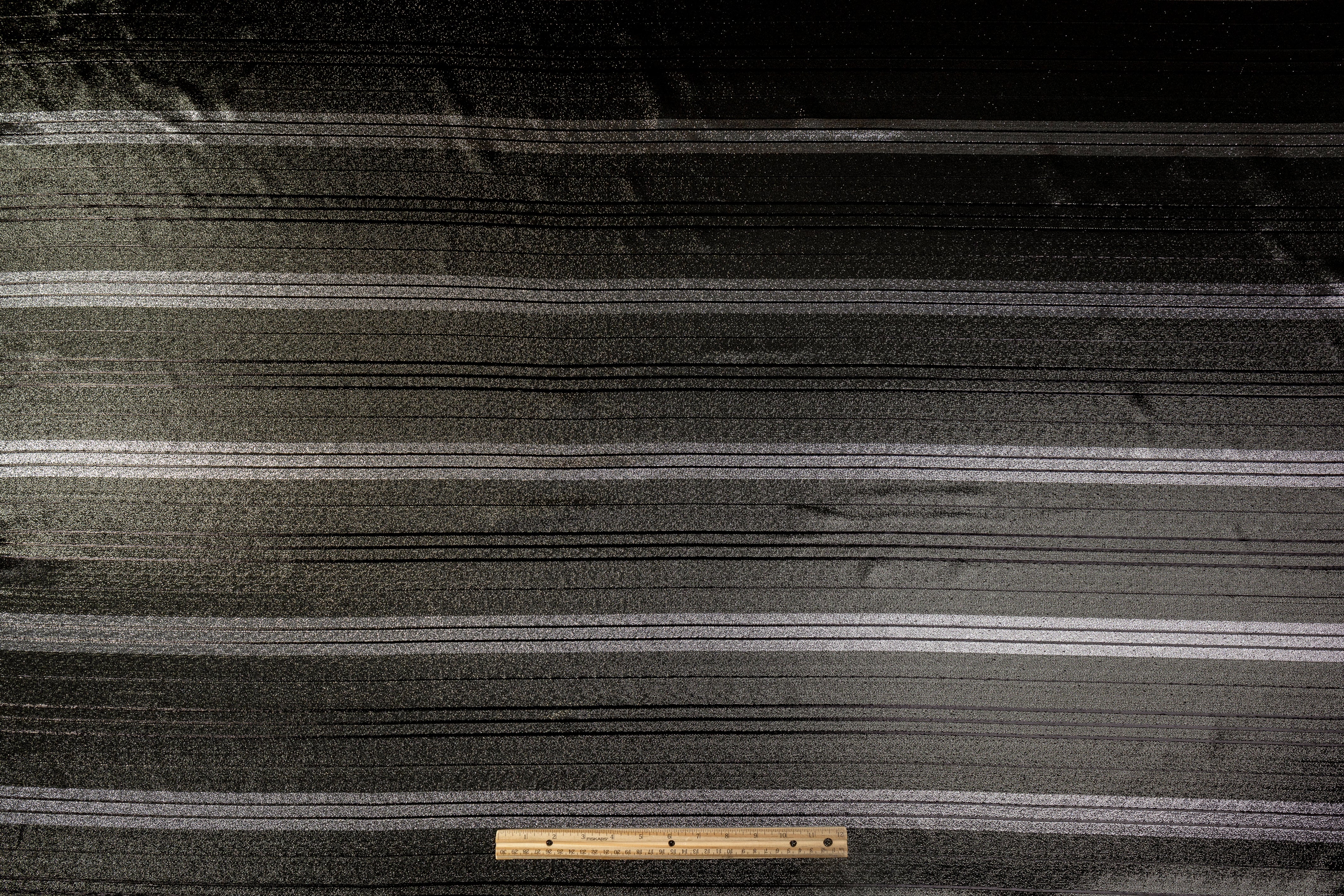 Striped Metallic Italian Jacquard - Gunmetal / Silver / Black