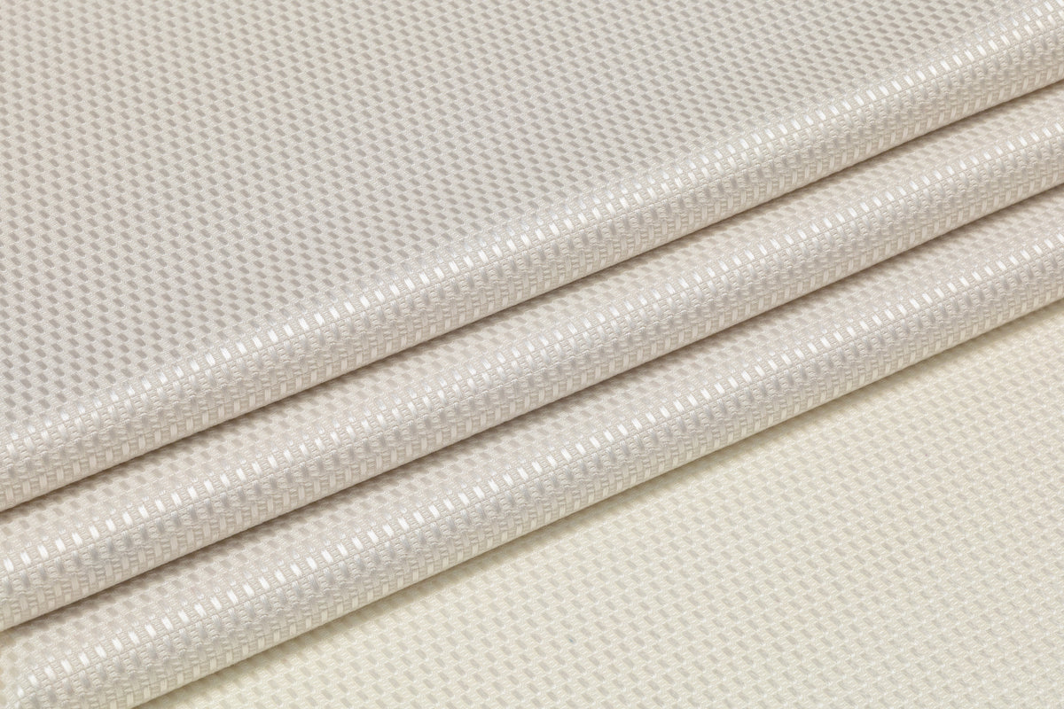 Textured Italian Silk and Wool Brocade - Ivory