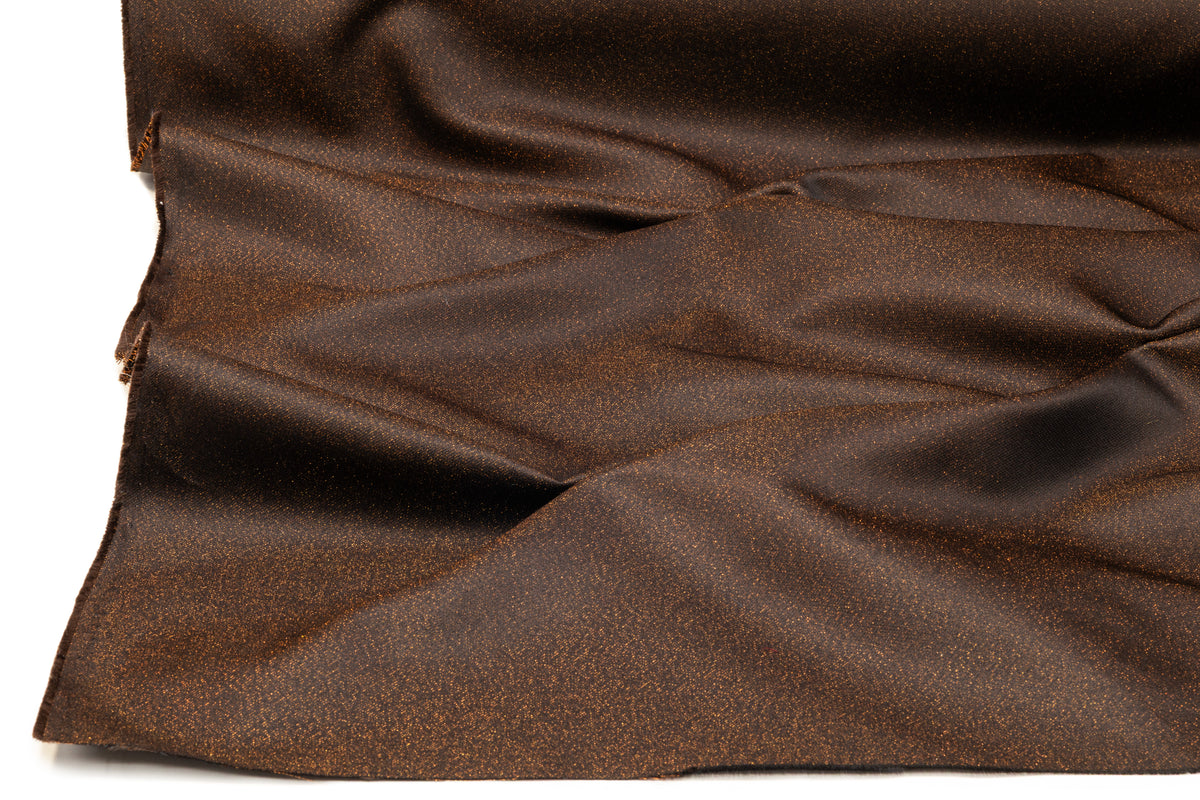 Heavy Italian Silk Blend Lamé - Bronze