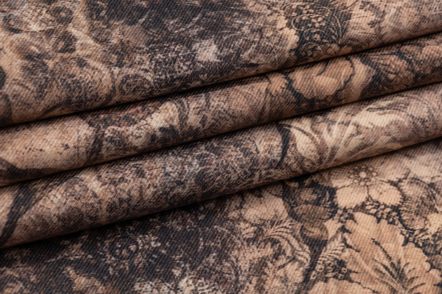 Printed Italian Wool Twill - Brown