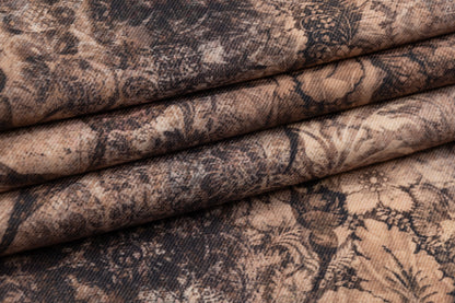 Printed Italian Wool Twill - Brown