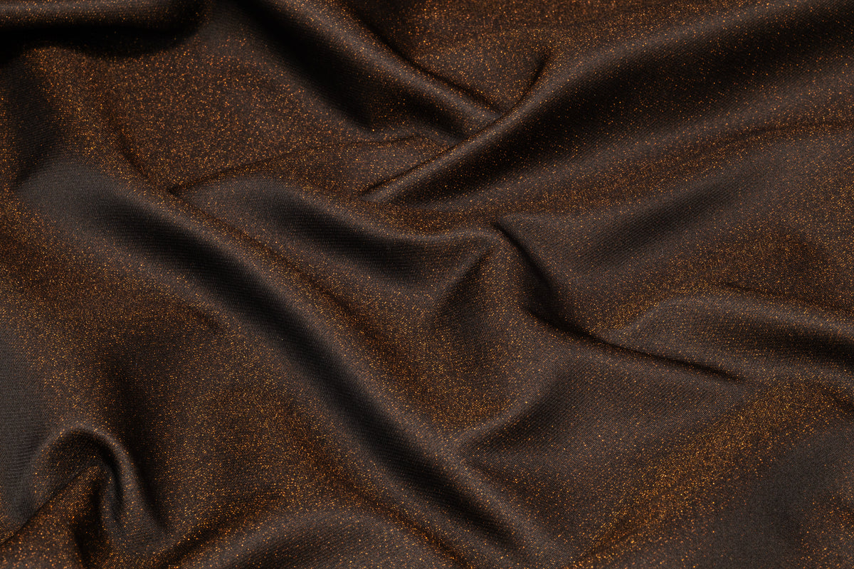 Heavy Italian Silk Blend Lamé - Bronze