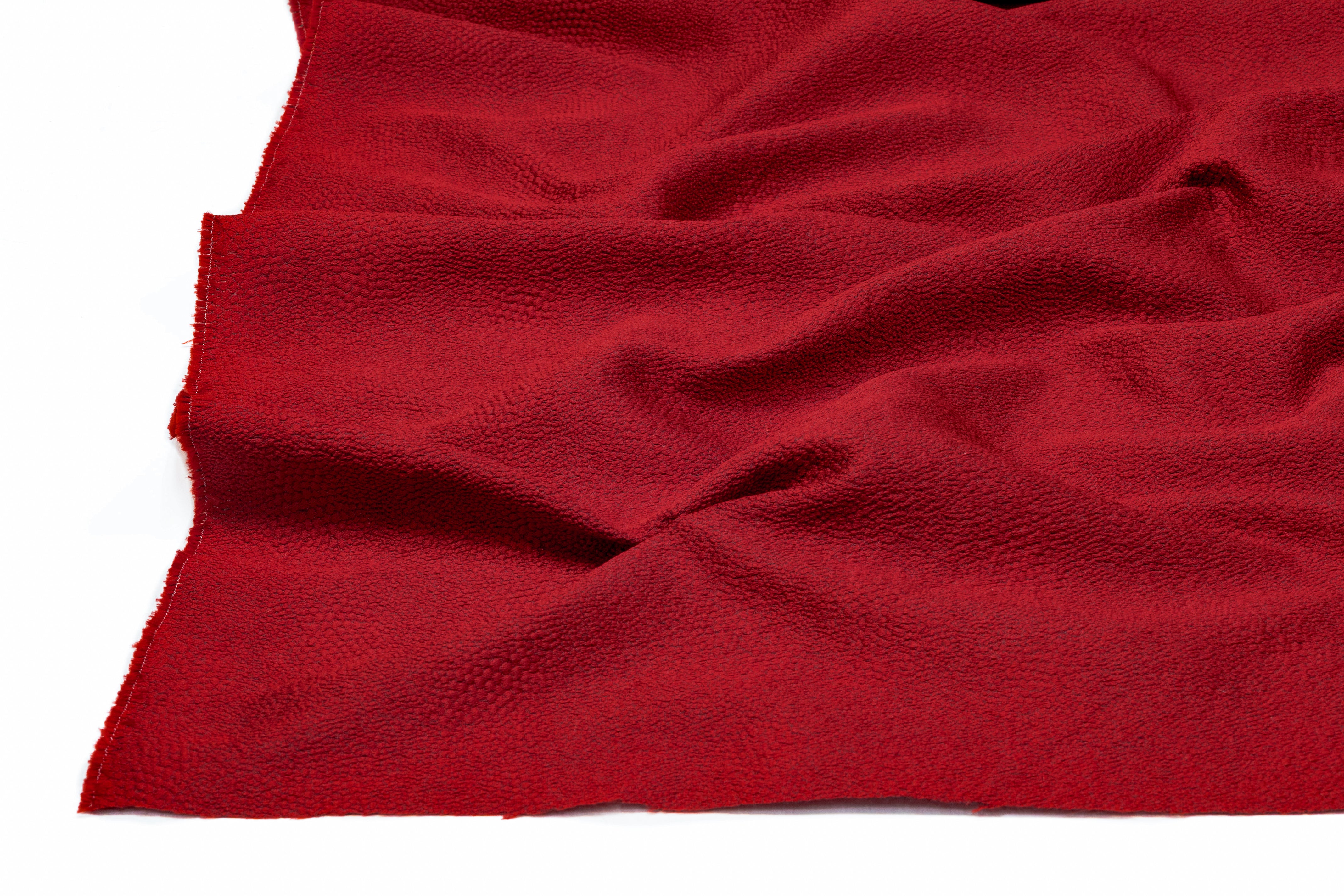 Textured Italian Brocade - Red