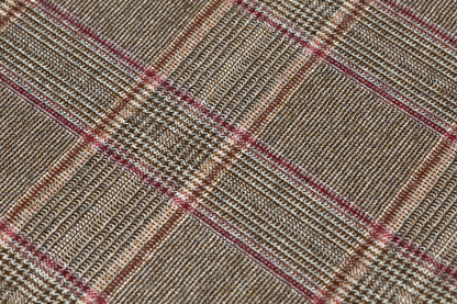 Carnet - Checked Italian Wool Suiting - Brown / Red / Pink