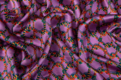 Liberty Fabrics - Vespertine Chain Silk Charmeuse - Purple