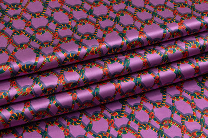 Liberty Fabrics - Vespertine Chain Silk Charmeuse - Purple