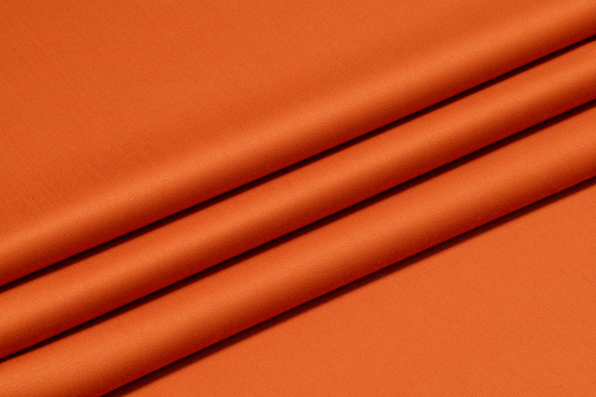 Italian Wool Satin Faille Suiting - Burnt Orange
