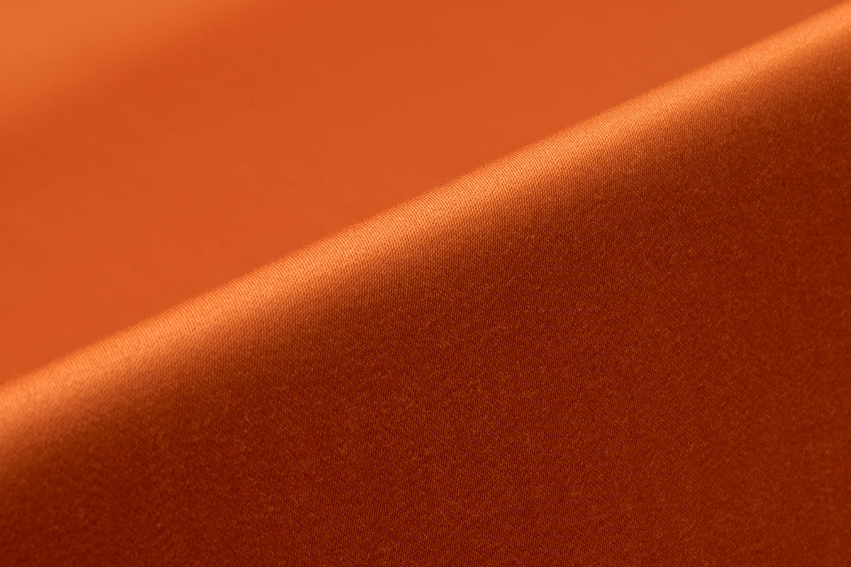 Italian Wool Satin Faille Suiting - Burnt Orange