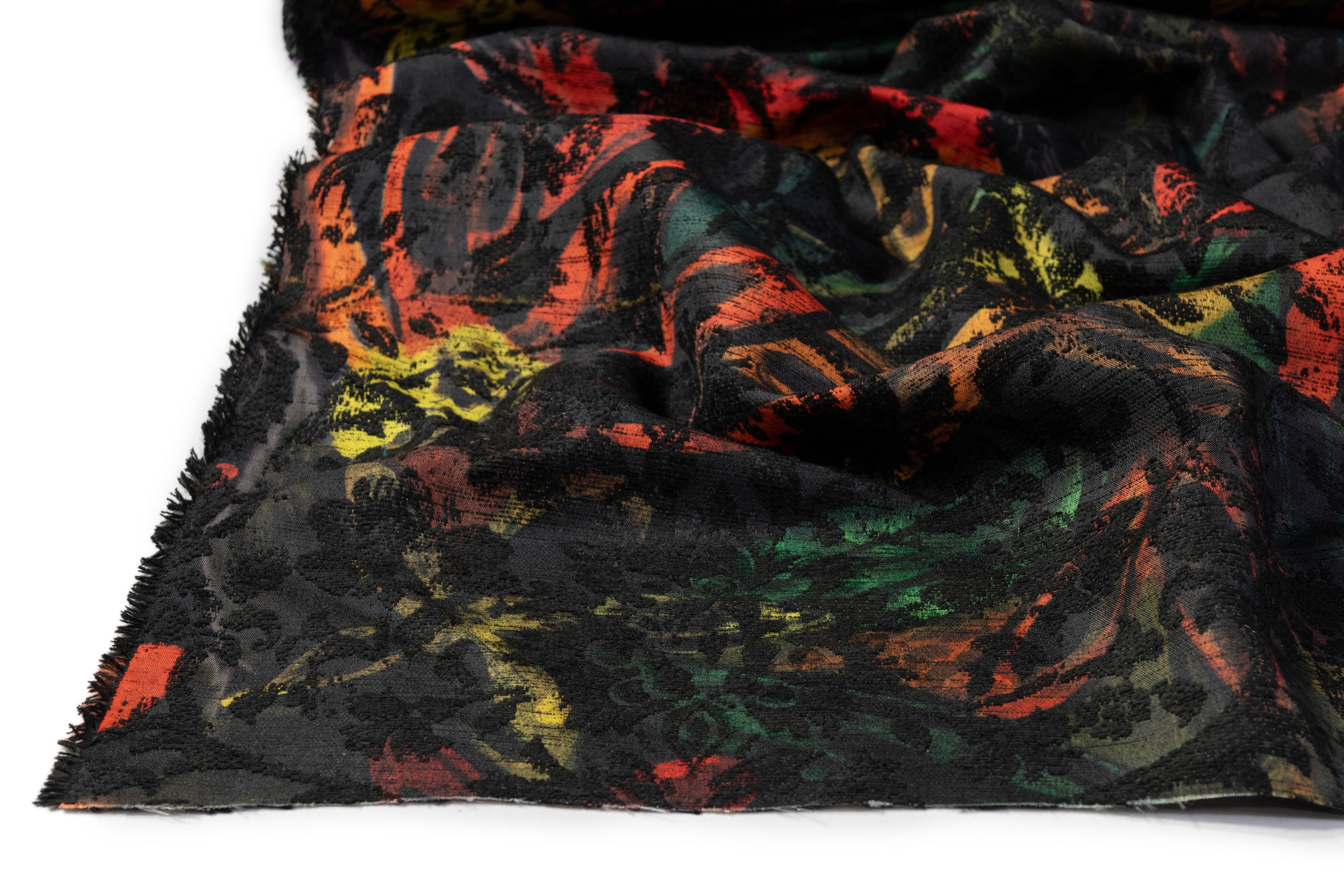 Abstract Printed Italian Chenille Brocade
