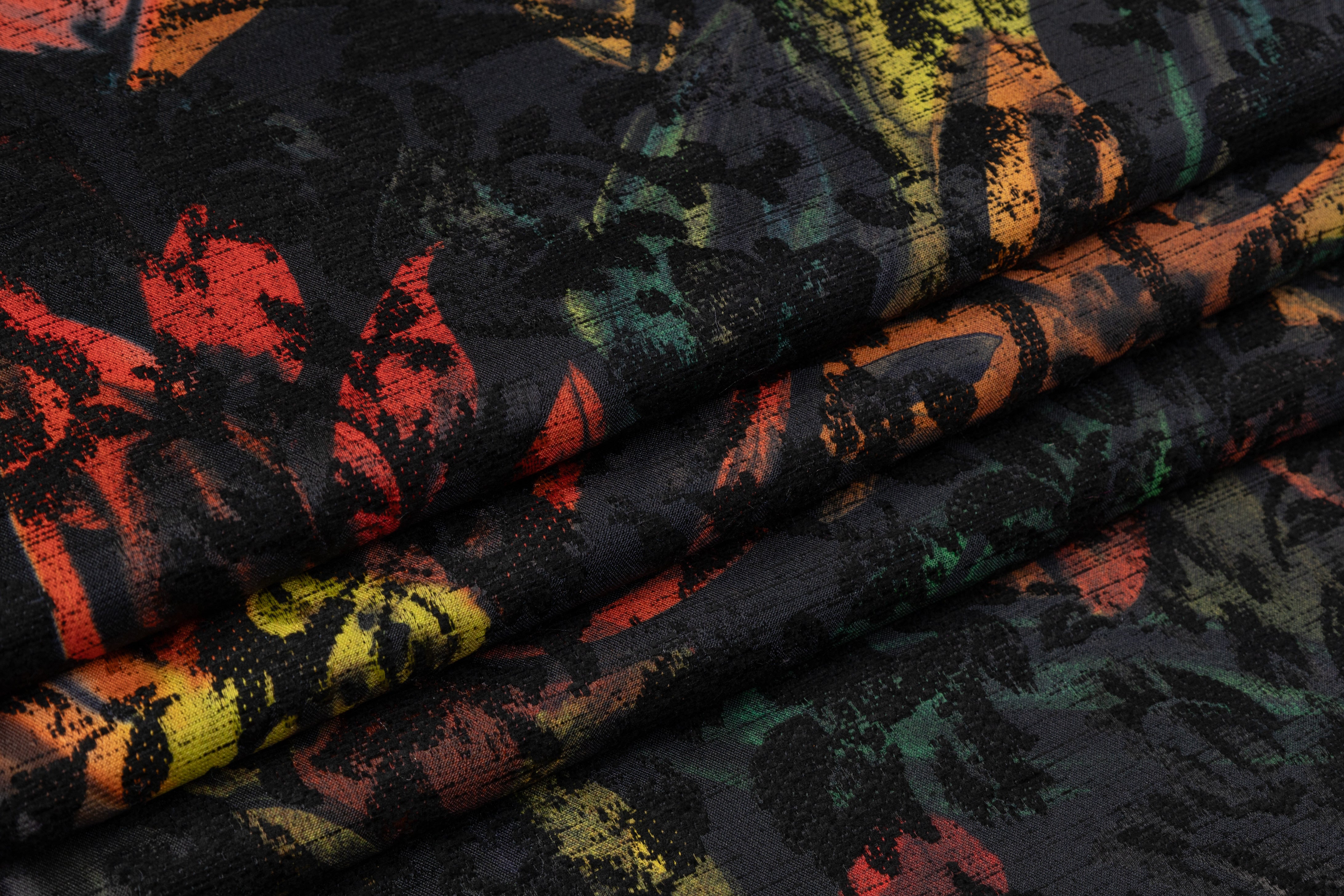 Abstract Printed Italian Chenille Brocade