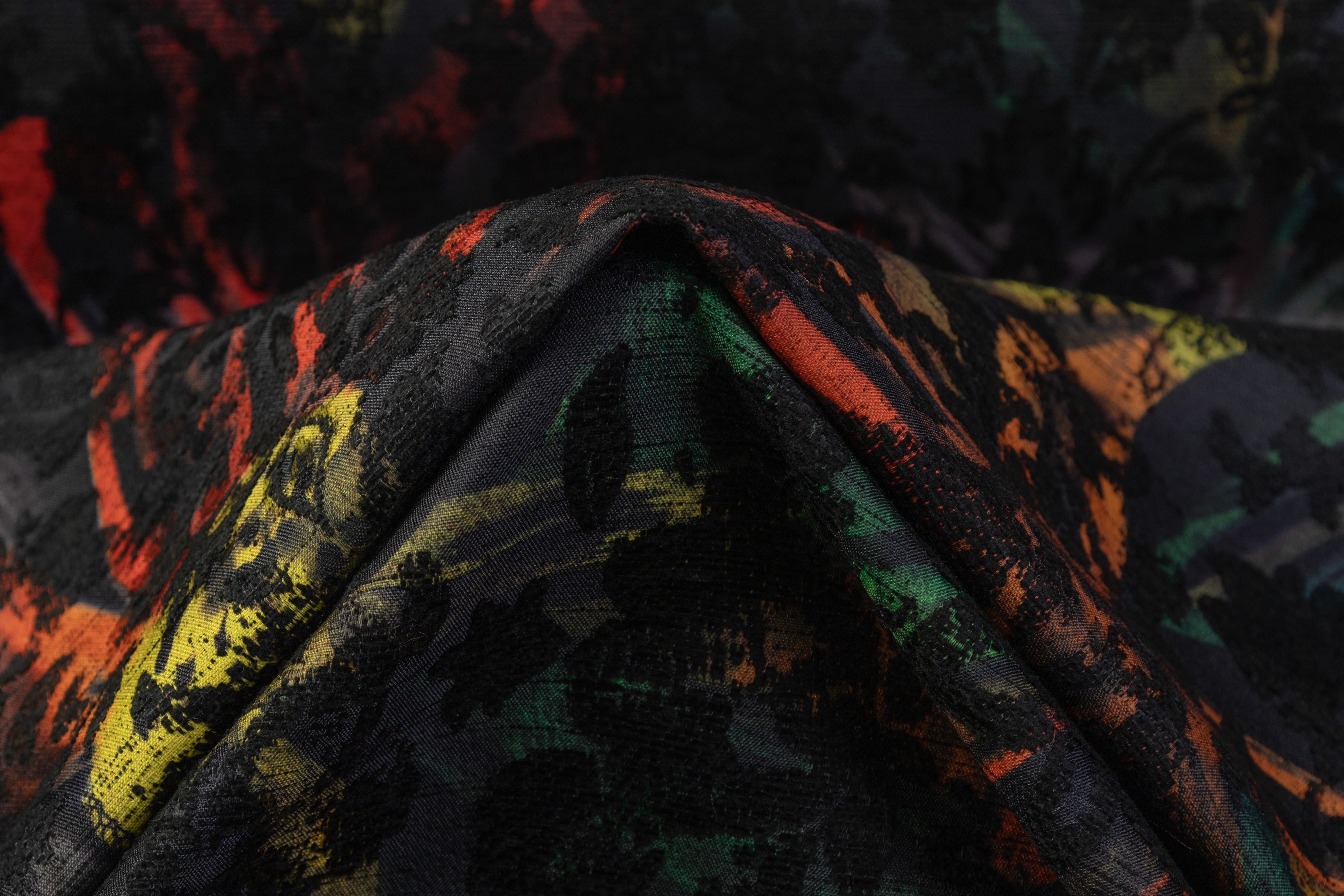 Abstract Printed Italian Chenille Brocade