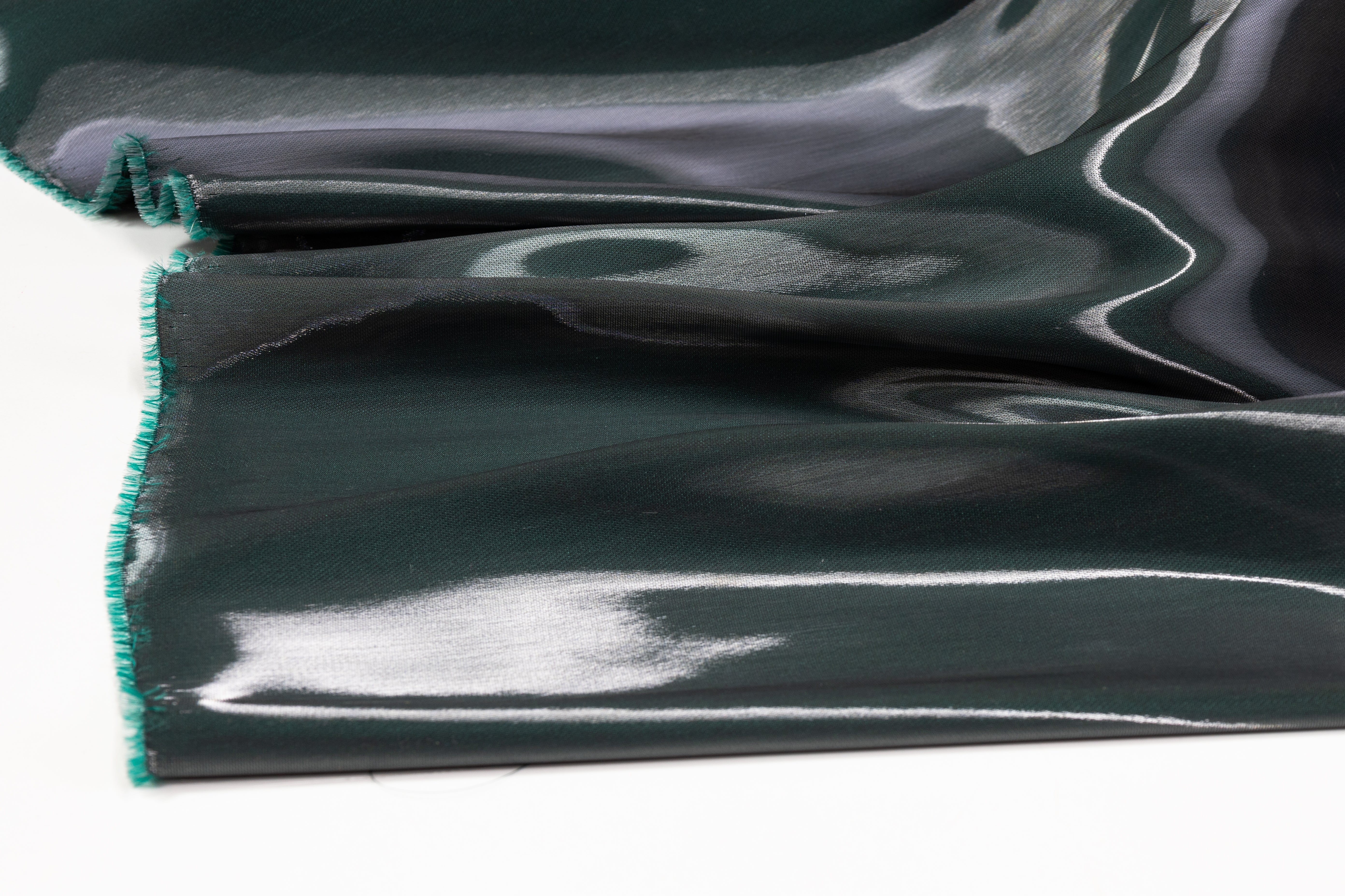 Italian Liquid Satin Lamé - Green