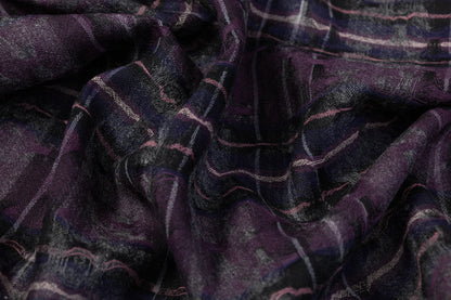 Checked Novelty Italian Wool - Purple