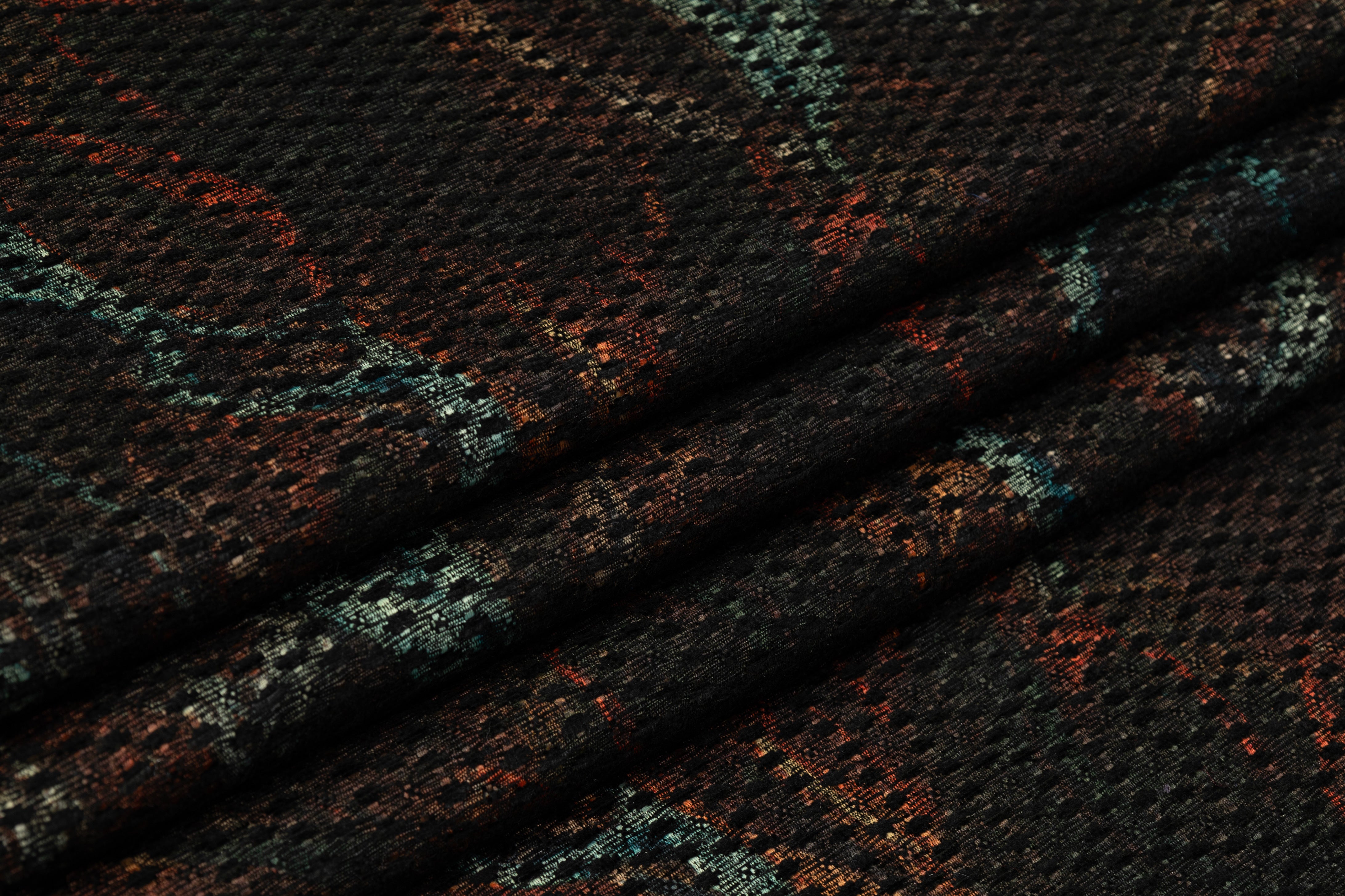 Abstract Printed Italian Chenille Brocade - Green