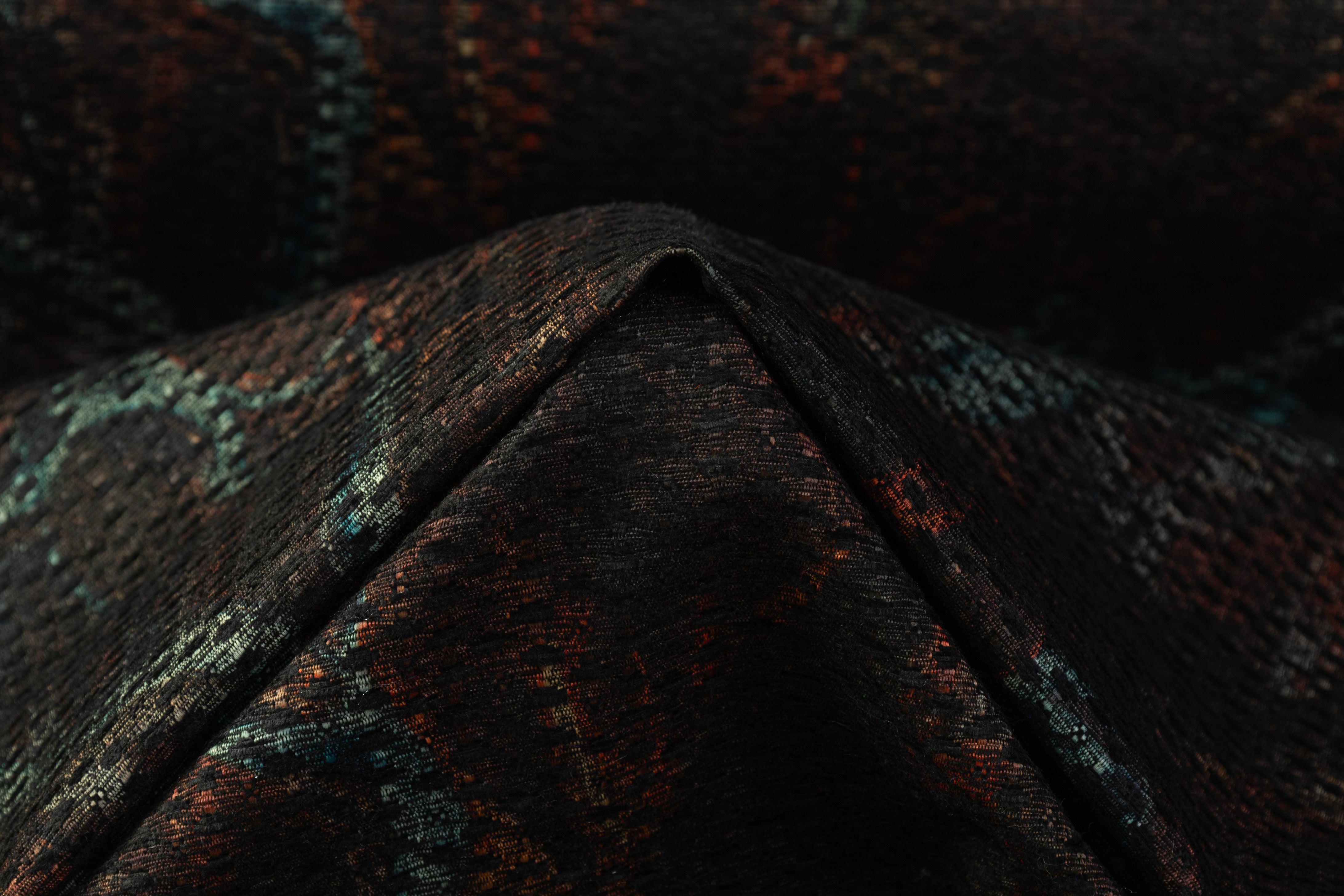 Abstract Printed Italian Chenille Brocade - Green