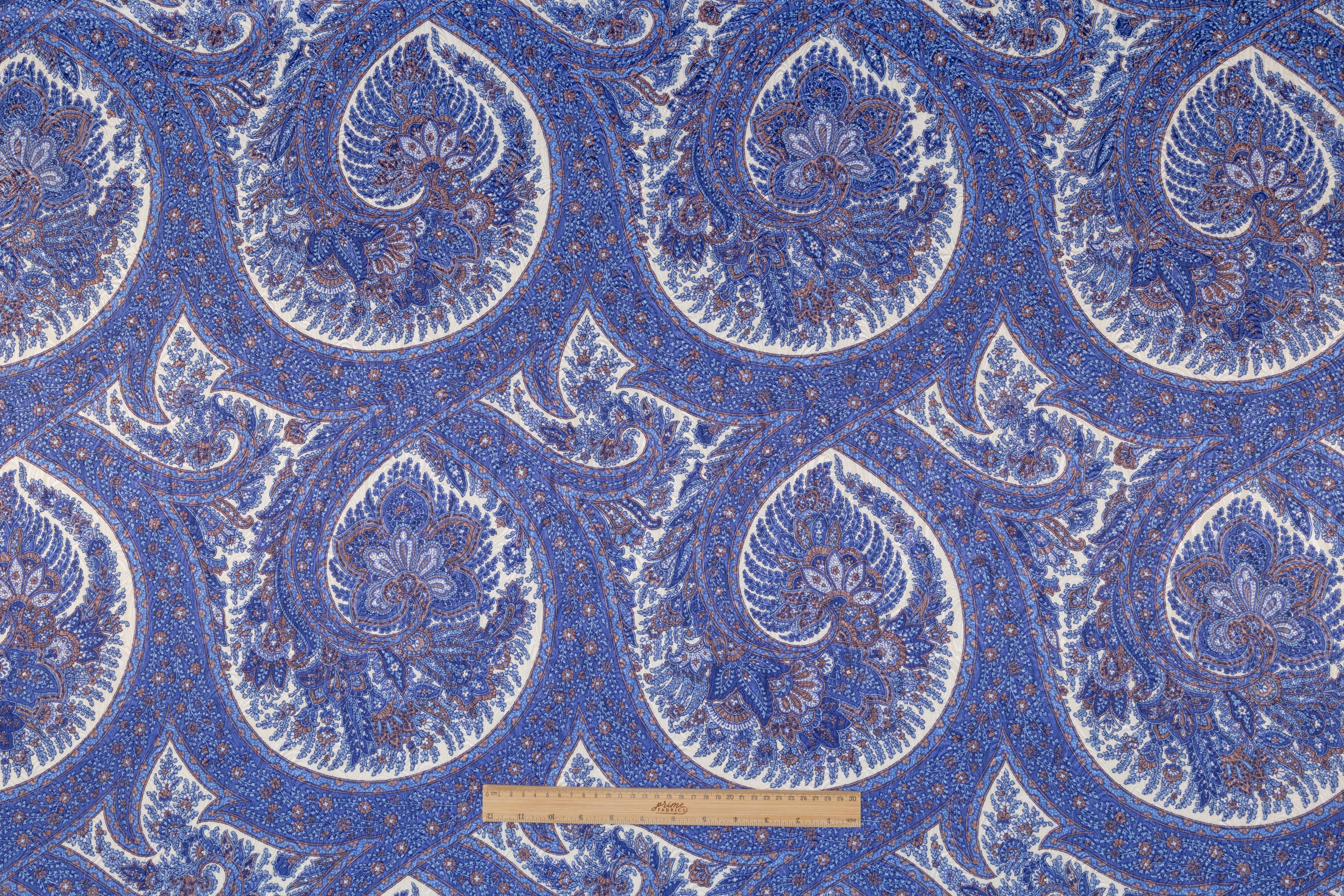 Emanuel Ungaro - Printed Italian Silk Blend Matelassé - Blue