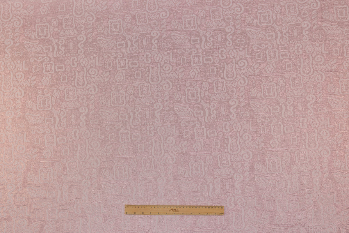 Abstract Metallic Italian Brocade - Pink