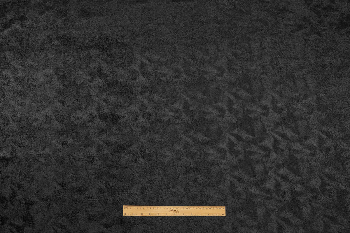 Abstract Italian Textured Chenille - Black
