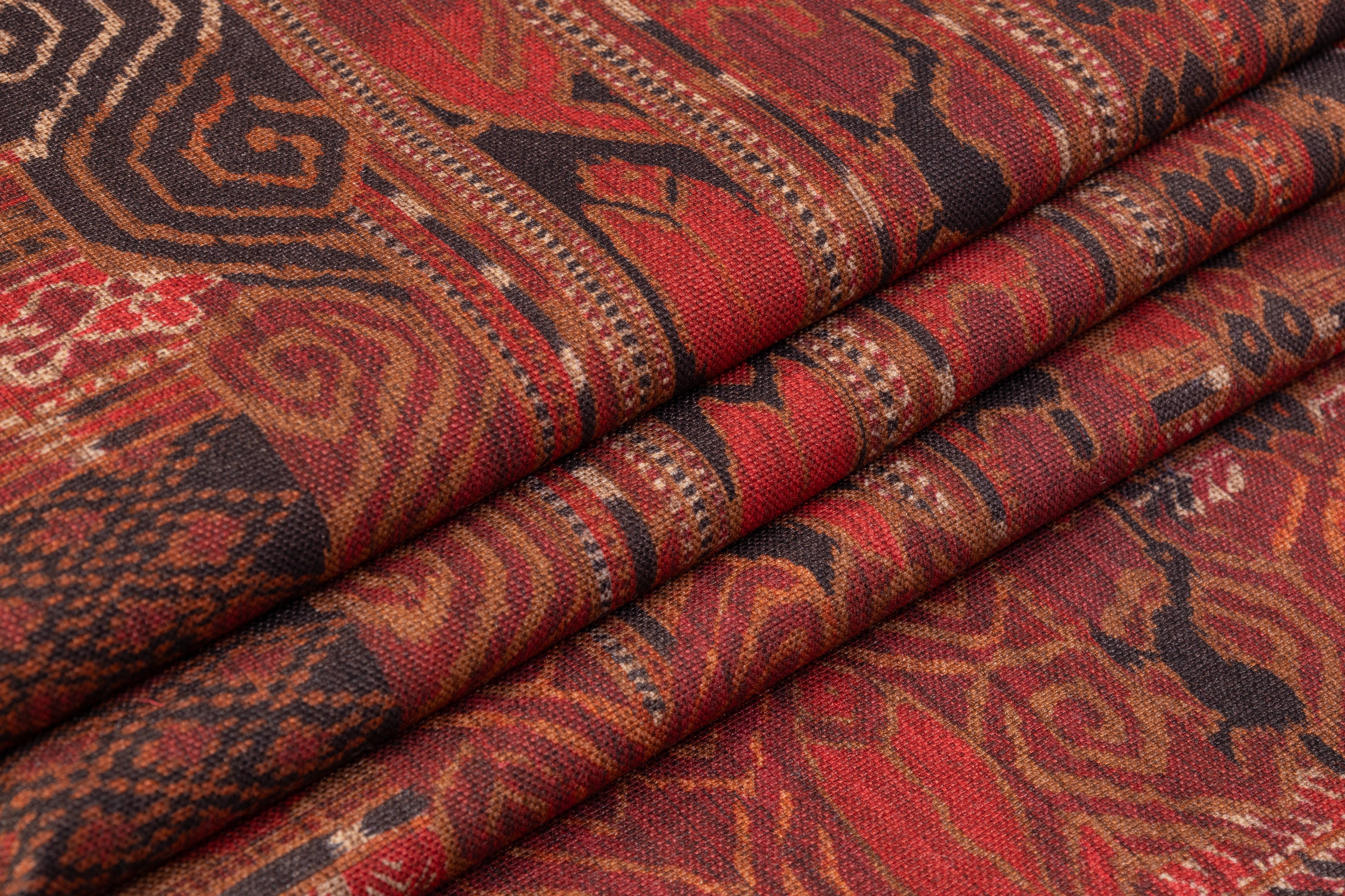 Traditional Italian Upholstery Cotton Canvas - Brick