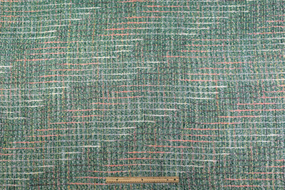 Viscose Chenille Tweed - Green / Multicolor