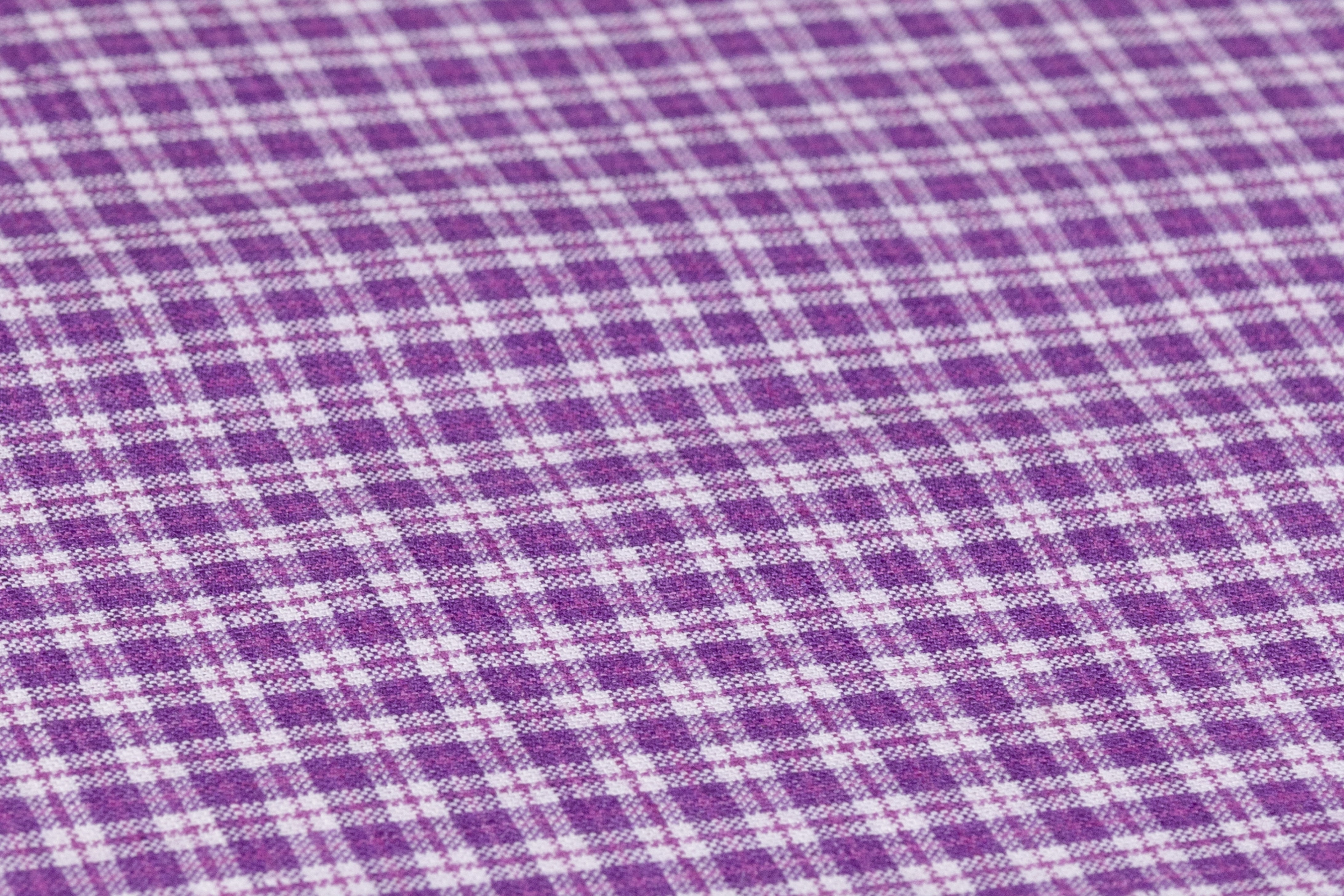 Checked Italian Linen - Purple