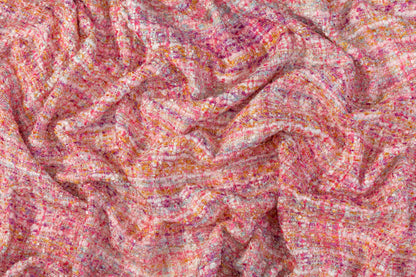 Viscose Chenille Tweed - Pink