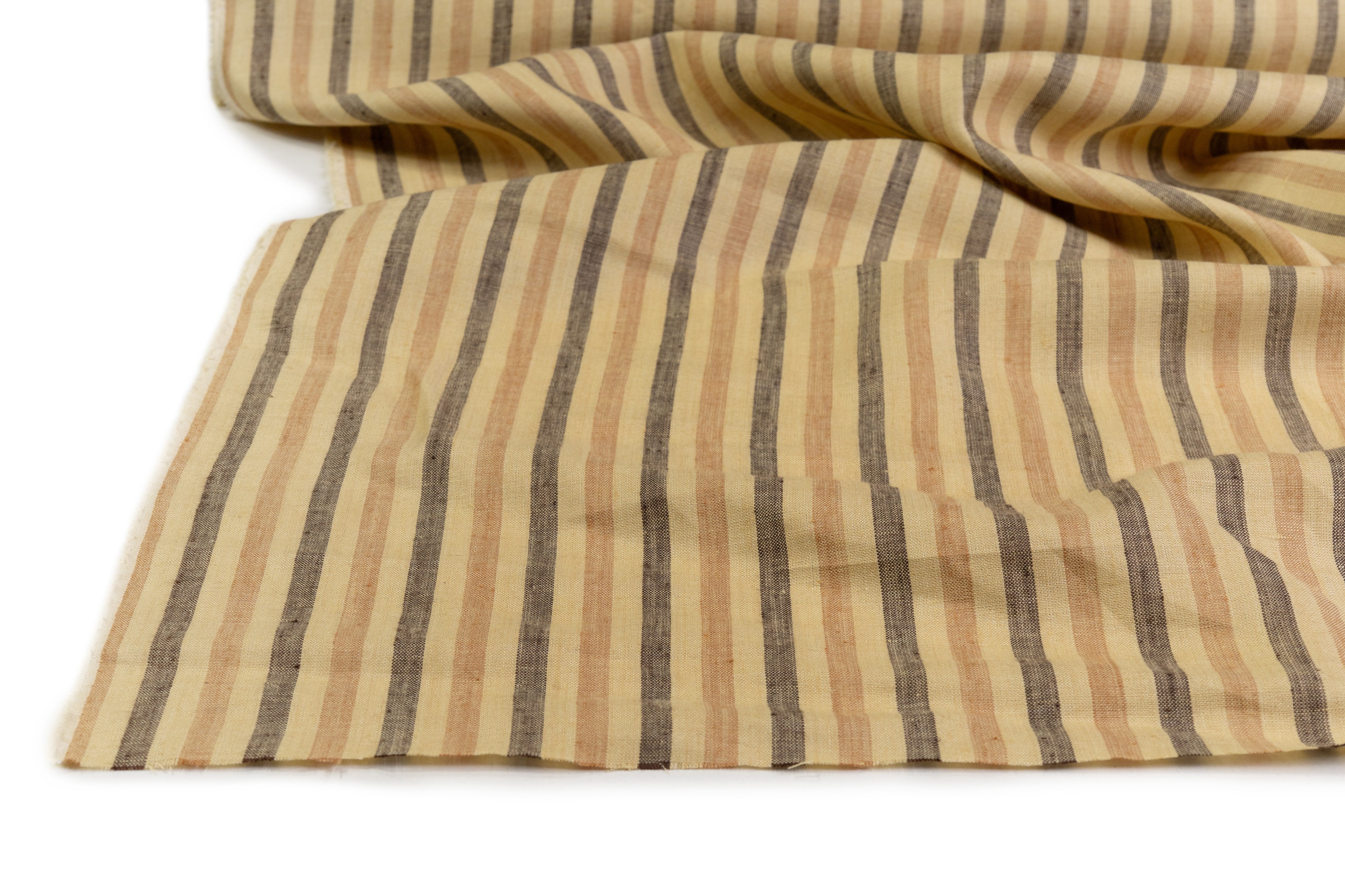 Striped Linen - Beige / Brown