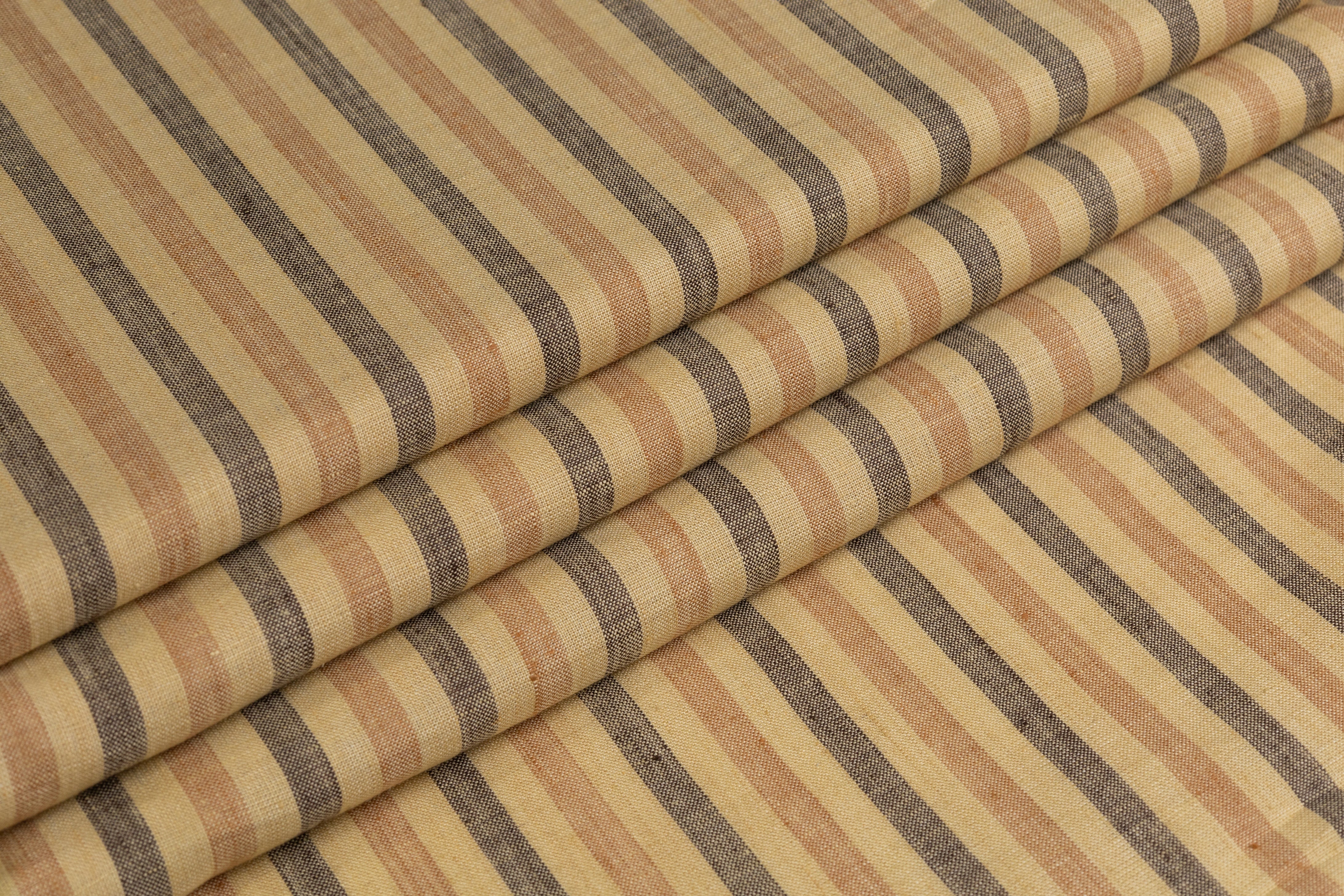 Striped Linen - Beige / Brown