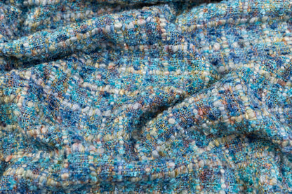 Viscose Chenille Tweed - Blue