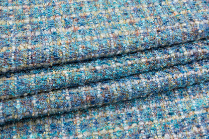 Viscose Chenille Tweed - Blue