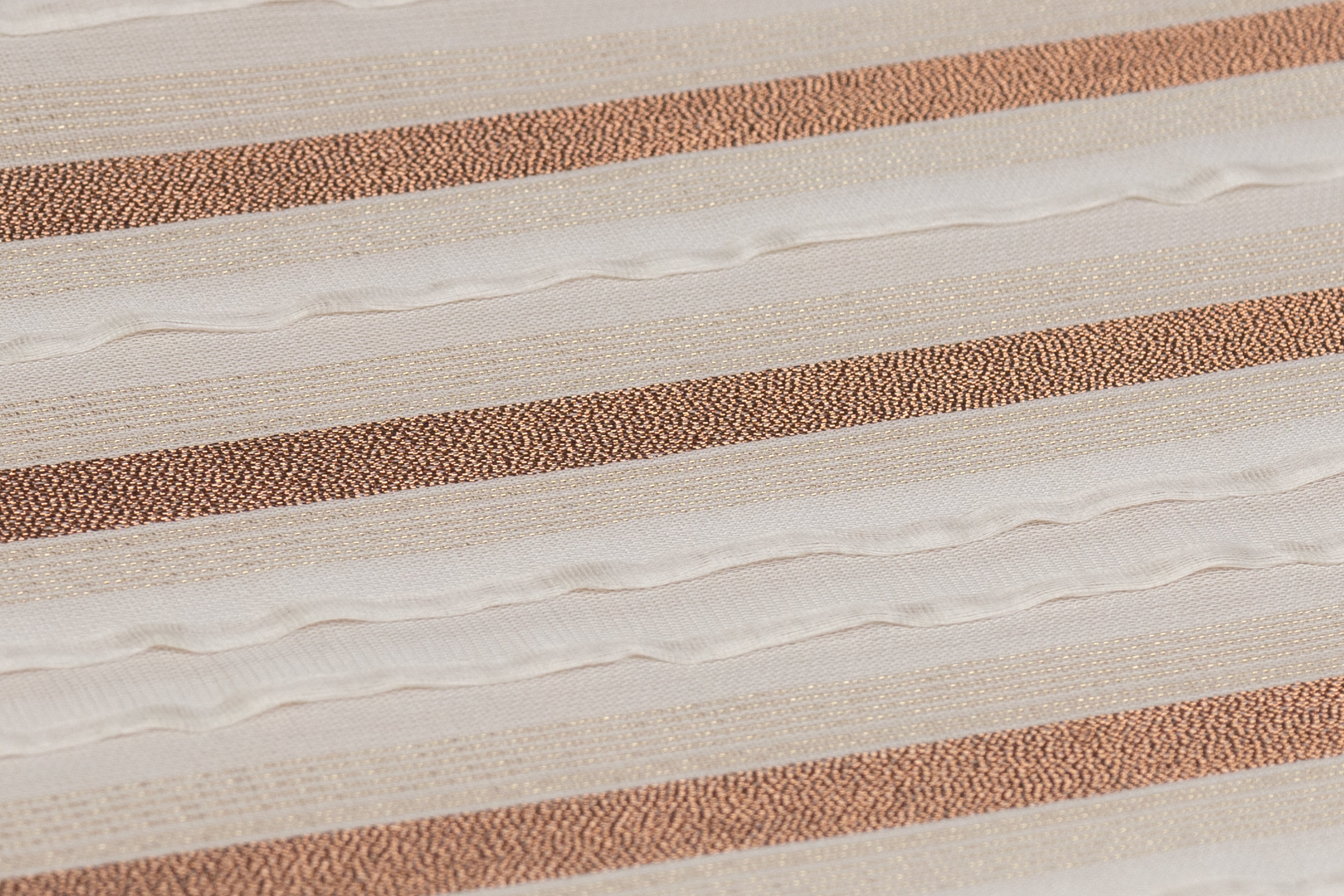 Novelty Metallic Italian Silk Viscose Organza - Off White / Copper