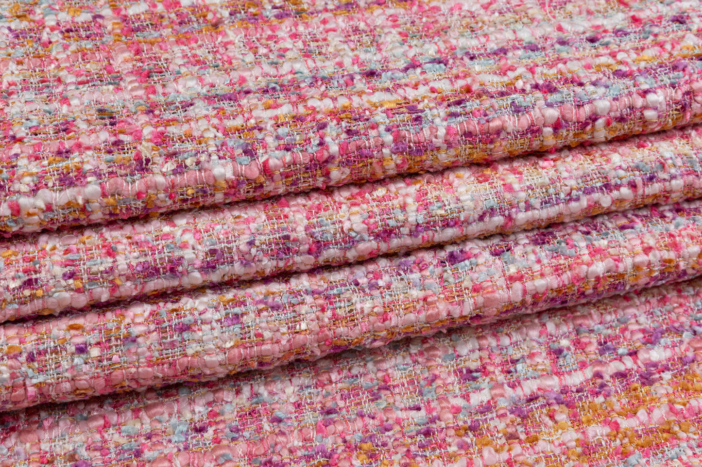 Viscose Chenille Tweed - Pink