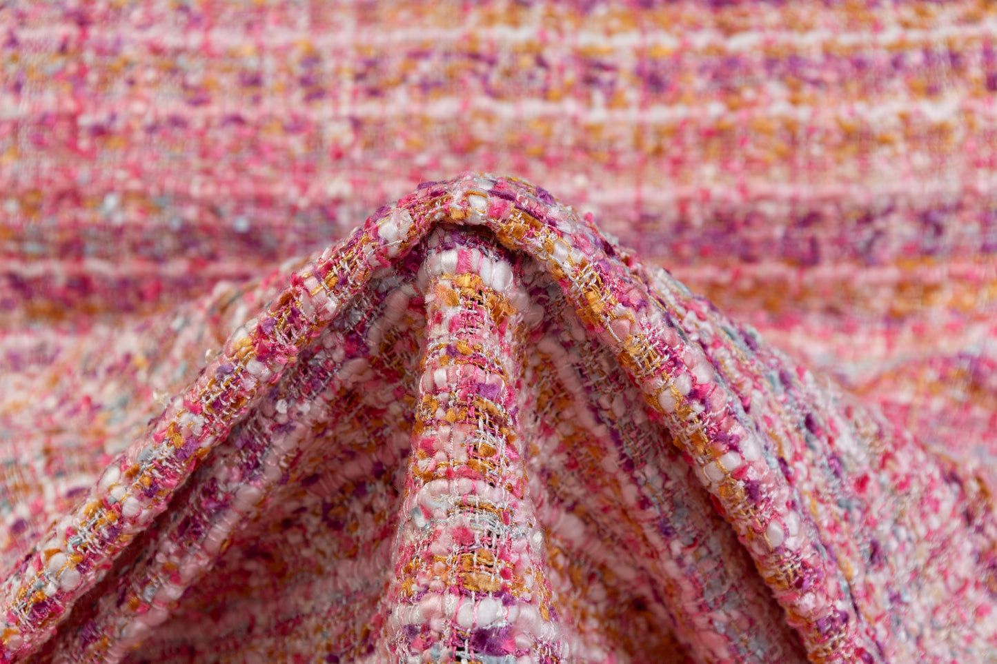 Viscose Chenille Tweed - Pink